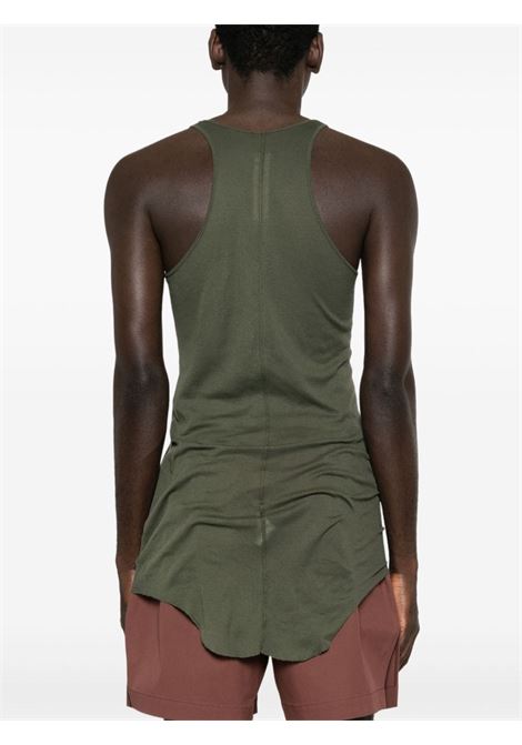 Canotta con orlo asimmetrico in verde Rick Owens - uomo RICK OWENS | RU02D6150MR75